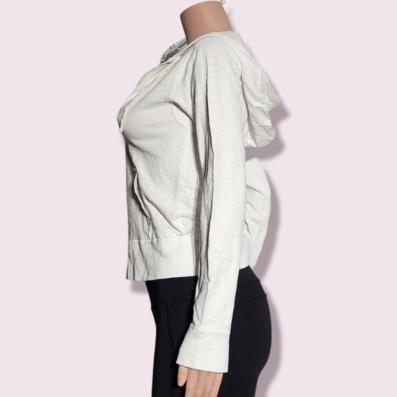 J. Crew Women’s French Terry Distressed Hoodie, Size XS - Picture 3 of 9